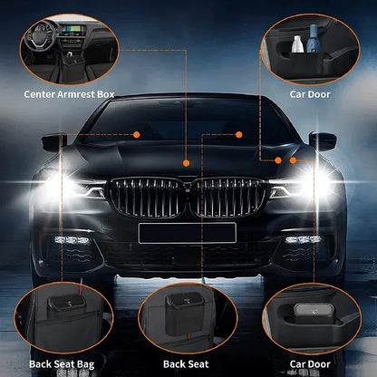 Kompaktowy szczelny samochodowy kosz na śmieci